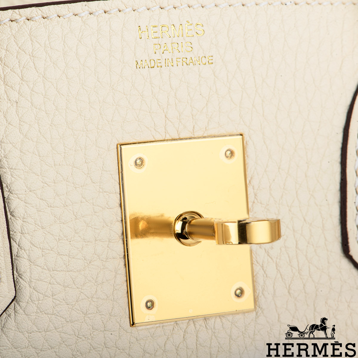 Hermès Birkin 30cm Nata Taurillon Clemence GHW